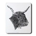 Bull Pen and Ink Mousepad by NANCE