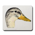 Duck Mallard Hen Watercolor Mousepad by NANCE