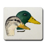 Mallard Duck Pair Watercolor Mousepad by NANCE