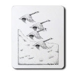 Geese Pen and Ink Mousepad by NANCE