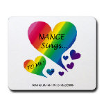 NANCE Sings To Me Live Rainbow Heart Mousepad