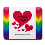 NANCE Sings To Me Live Rainbow Heart Mousepad