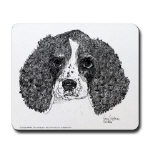 English Springer Spaniel Pen and Ink Mousepad by NANCE