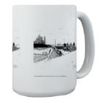 Digby Nova Scotia Fishing Boats Pen and Ink 15oz Mug by NANCE