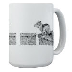 Chipmunk Pen and Ink 15oz Mug by NANCE
