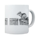 Chipmunk Pen and Ink 11oz Mug by NANCE