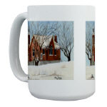 St. Andrews Presbyterian Church Stirling Ontario Canada Watercolor 15oz Mug by NANCE
