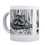 Raccoon Pen and Ink 11oz Mug by NANCE