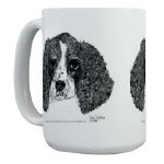 English Springer Spaniel Pen and Ink 15oz Mug by NANCE