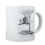 Old Country Waterpump and Shed Pen and Ink 11oz Mug by NANCE