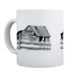 Old Country Woodshed Pen and Ink 11oz Mug by NANCE