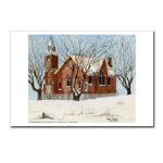 St. Andrews Presbyterian Church Stirling Ontario Canada Watercolor Postcard by NANCE