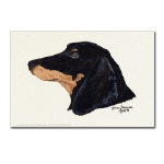 Dachshund Acrylic Postcard by NANCE