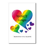 NANCE Sings To Me Live Rainbow Heart Postcard