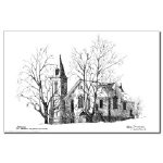 St. Andrews Presbyterian Church Stirling Ontario Canada Pen and Ink 11 X 17 Poster/Print by NANCE