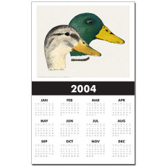 Mallard Duck Pair Watercolor Calendar Print by NANCE