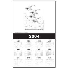 Geese Pen and Ink Calendar Print by NANCE