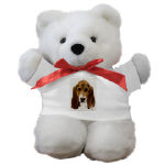 Basset Hound Watercolor Teddy Bear by NANCE