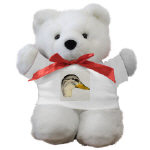 Duck Mallard Hen Watercolor Teddy Bear by NANCE