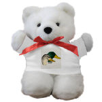 Mallard Duck Pair Watercolor Teddy Bear by NANCE