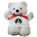 English Springer Spaniel Pen and Ink Teddy Bear by NANCE