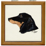 Dachshund Acrylic Tile/Coaster Box by NANCE