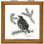 Robin Pen and Ink Tile/Coaster Box by NANCE