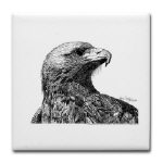 Eagle Pen and Ink Tile/Coaster by NANCE