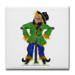 Scarecrow Watercolor Tile/Coaster by NANCE