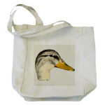 Duck Mallard Hen Watercolor Tote Bag by NANCE