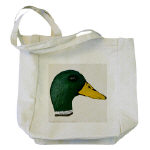 Duck Mallard Drake Watercolor Tote Bag by NANCE