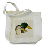 Mallard Duck Pair Watercolor Tote Bag by NANCE