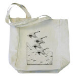 Geese Pen and Ink Tote Bag by NANCE