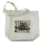 Raccoon Pen and Ink Tote Bag by NANCE