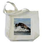 Baby Seal Watercolor Tote Bag by NANCE