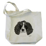 English Springer Spaniel Pen and Ink Tote Bag by NANCE