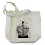 Swan Pen and Ink Tote Bag by NANCE