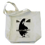 Killer Whale Pen and Ink Tote Bag by NANCE