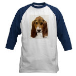 Basset Hound Watercolor Baseball Jersey by NANCE