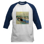 Digby Nova Scotia Fishing Boats Watercolor Baseball Jersey by NANCE