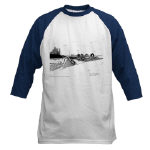 Digby Nova Scotia Fishing Boats Pen and Ink Baseball Jersey by NANCE