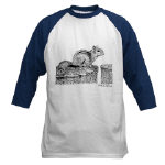 Chipmunk Pen and Ink Baseball Jersey by NANCE