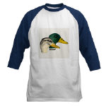 Mallard Duck Pair Watercolor Baseball Jersey by NANCE