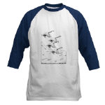 Geese Pen and Ink Baseball Jersey by NANCE