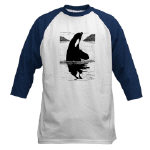 Killer Whale Pen and Ink Baseball Jersey by NANCE