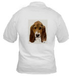 Basset Hound Watercolor Golf Shirt by NANCE