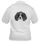 English Springer Spaniel Pen and Ink Golf Shirt by NANCE