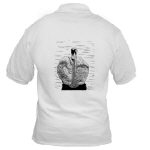 Swan Pen and Ink Golf Shirt by NANCE