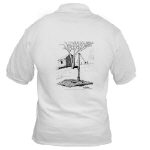 Old Country Waterpump and Shed Pen and Ink Golf Shirt by NANCE