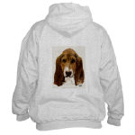 Basset Hound Watercolor Hooded Sweatshirt by NANCE